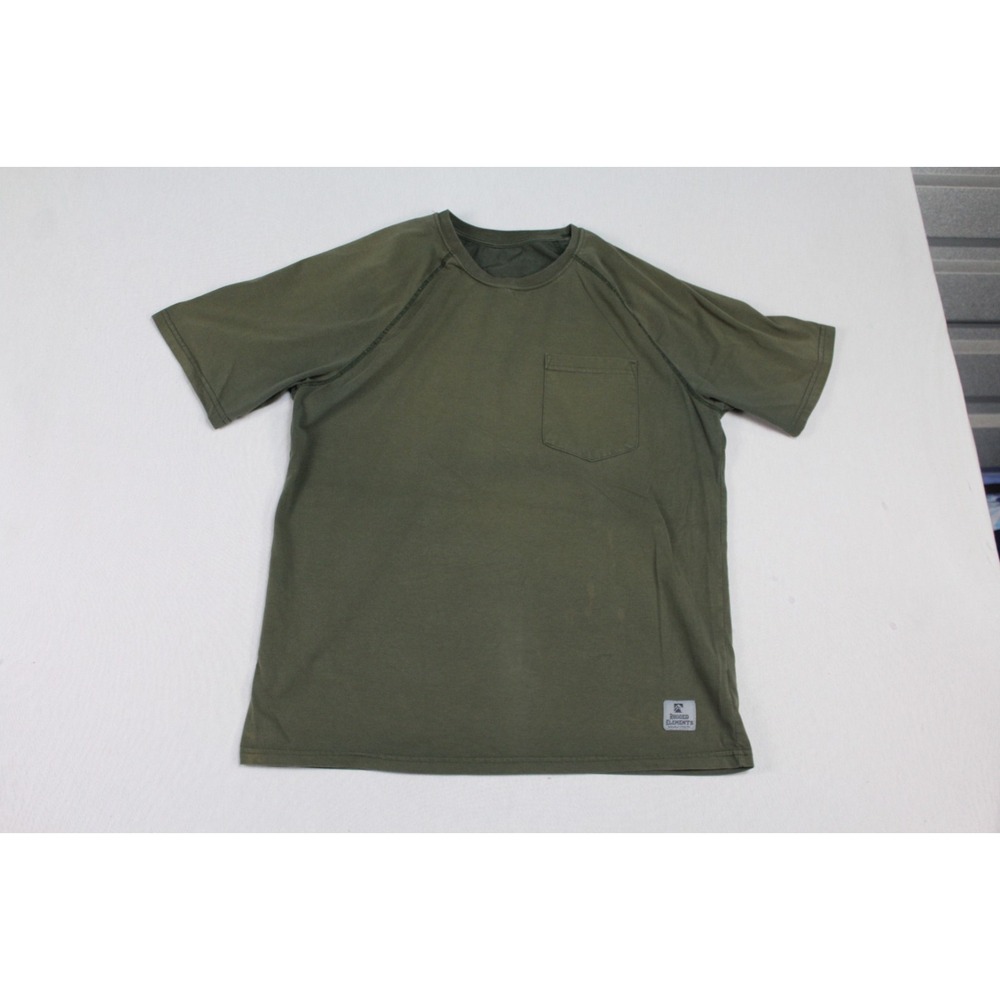 Rugged Elements Brown Pocket T Shirt Short Sleeve Outdoor Casual size Small